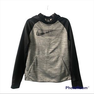 SOLD Nike Dri-fit Boys Gray & Black Hoodie Pullover Size Large L